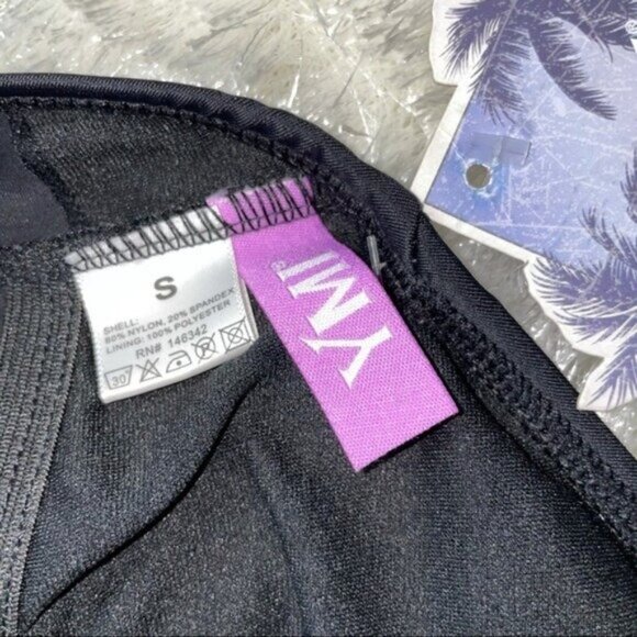 YMI Black Cutout Lace Center One Piece Swimsuit - Picture 5 of 5